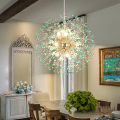 Crystal dandelion chandelier with firework sputnik ceiling design