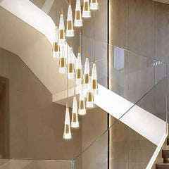“Modern Nordic custom drop chandelier with energy-saving LED for home or hotel”