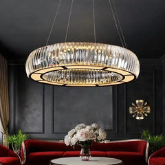 “Designer gold ring pendant lamp for villas and living rooms”