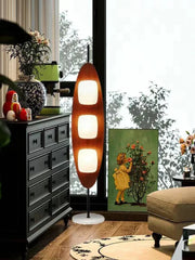 “Designer wood-inspired floor lamp for sofa and bedside”