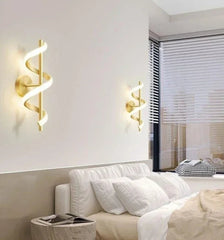 “Liglite designer spiral wall lamp for contemporary interiors”
