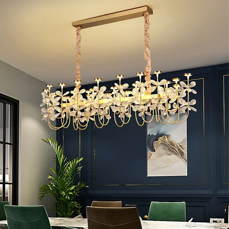“Dimmable copper ceiling light for minimalist dining room”