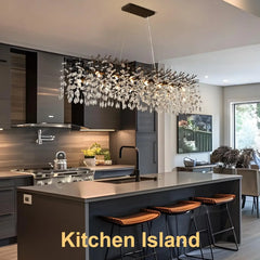 “Dimmable pendant light with sculptural branch design and G9 LEDs”