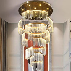 LED cord pendant chandelier for villa hall and double height spaces