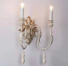 “Antique wooden wall lamp for vintage bedroom or stairs decor”