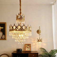 “Dimmable E14 chandelier with vintage retro luxury style”