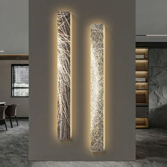 Decorative wall art light panel with slim vertical design for modern interiors