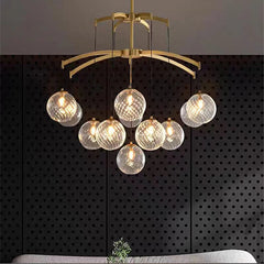 “Postmodern gold brass bubble chandelier for modern bedrooms and living rooms”