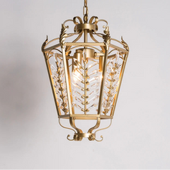 “Gold crystal lantern chandelier for kitchen or bedroom”