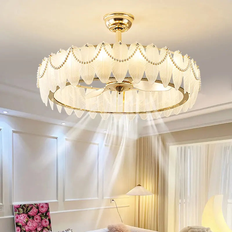 Luxury chandelier in a room with soft lighting