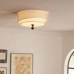 “Wabi-sabi style fabric ceiling light designed for a calm bedroom atmosphere.”