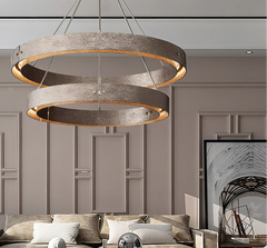 LED ring chandelier with bulbs included and touch on off control