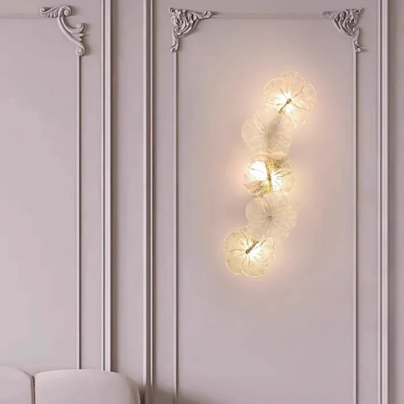 “LED French flower wall sconce, perfect for romantic interiors”