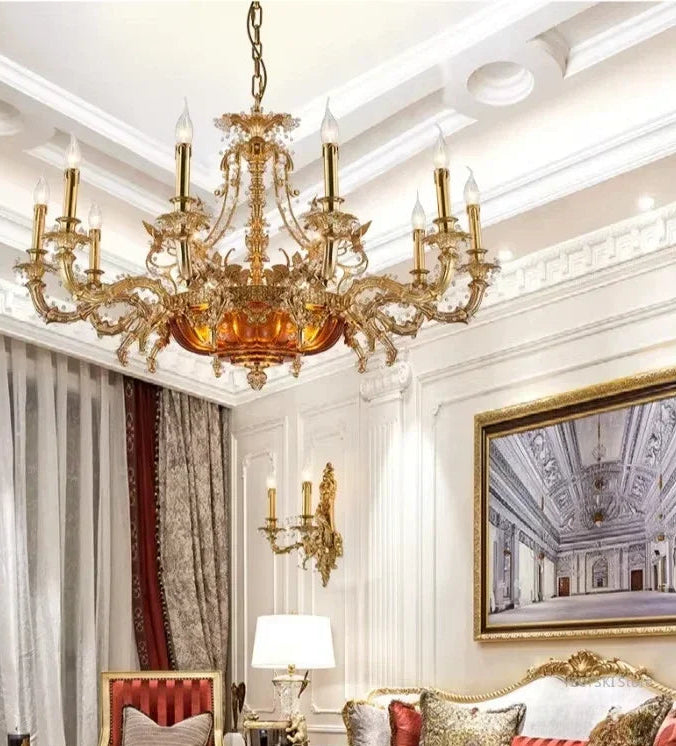 “Liglite all-copper country lamp for elegant decor”