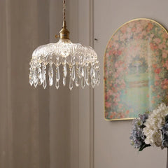 “Liglite crystal pendant lamp for boutique and hotel lighting”