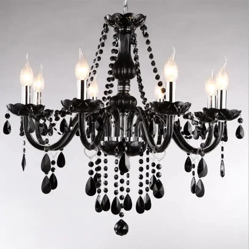 “Liglite black crystal ceiling lamp for bold interiors”