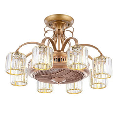 “Liglite crystal fan chandelier for stylish dining and bedrooms”