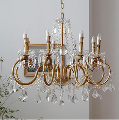 “Liglite polished crystal chandelier for modern French interiors”
