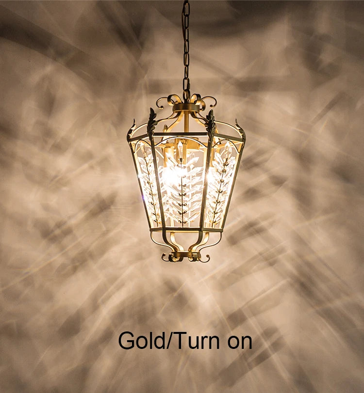“Liglite gold lantern chandelier for modern interiors”