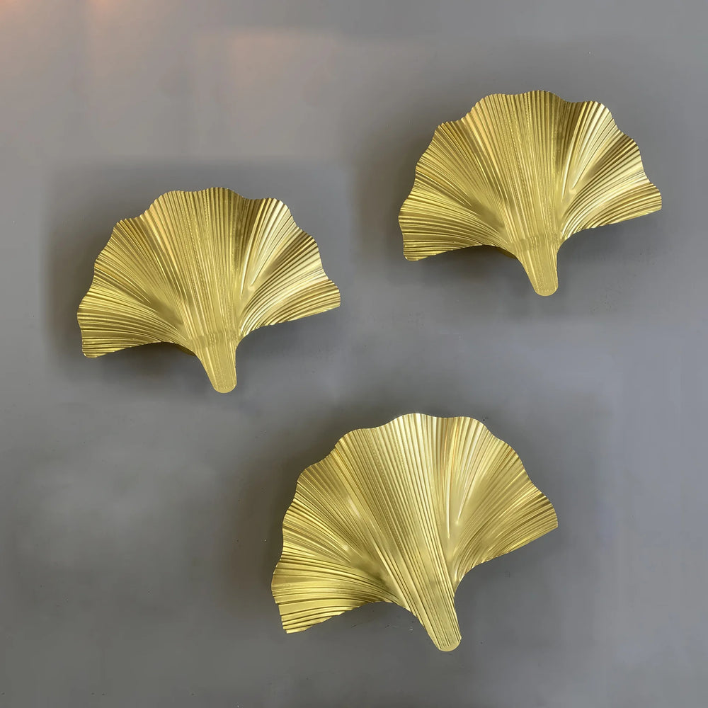 “Liglite modern art ginkgo leaf wall lamp for luxury feature walls”