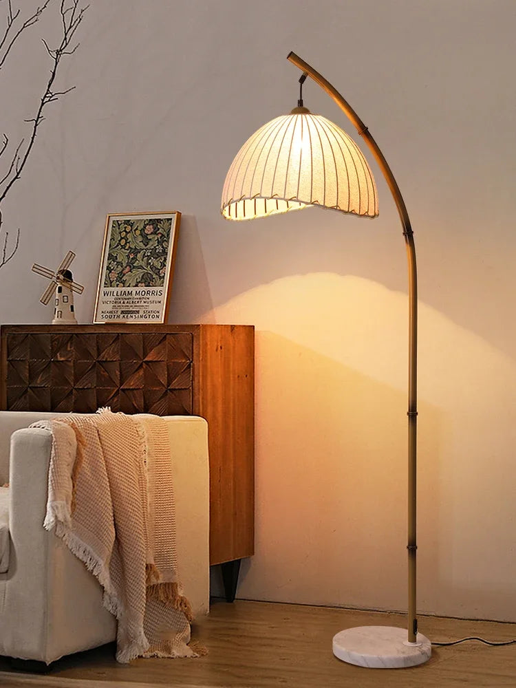 “Liglite handcrafted bamboo lamp with dimmable option”
