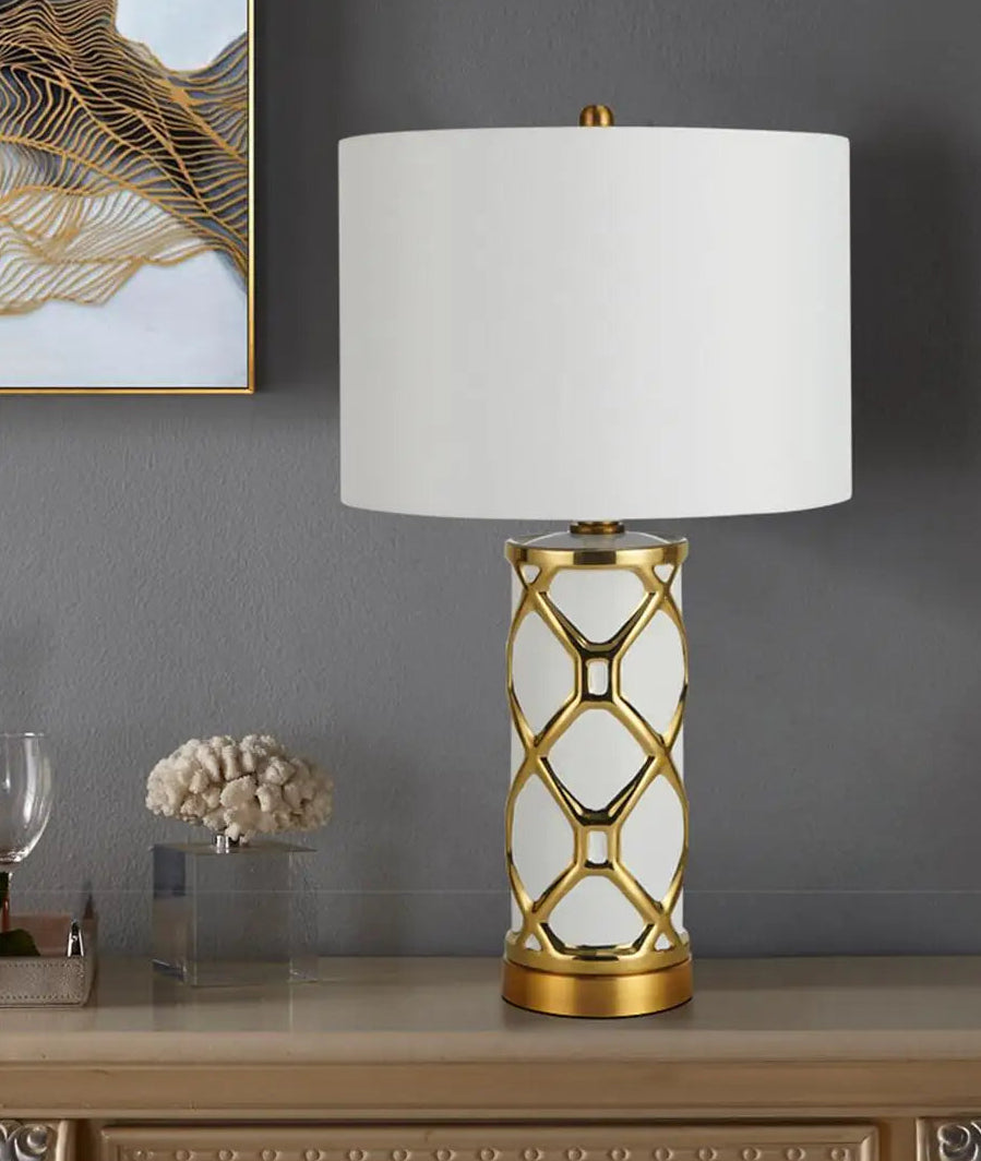 “Liglite contemporary ceramic lamp for upmarket desk and decor”