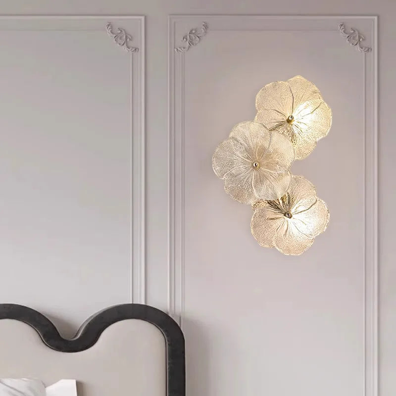 “Liglite luxury floral wall light for bedroom and living room”