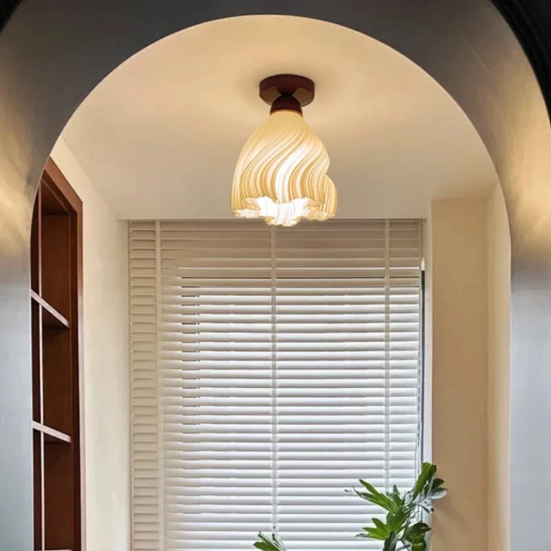 “Liglite glass and iron modern ceiling lamp for daily lighting”