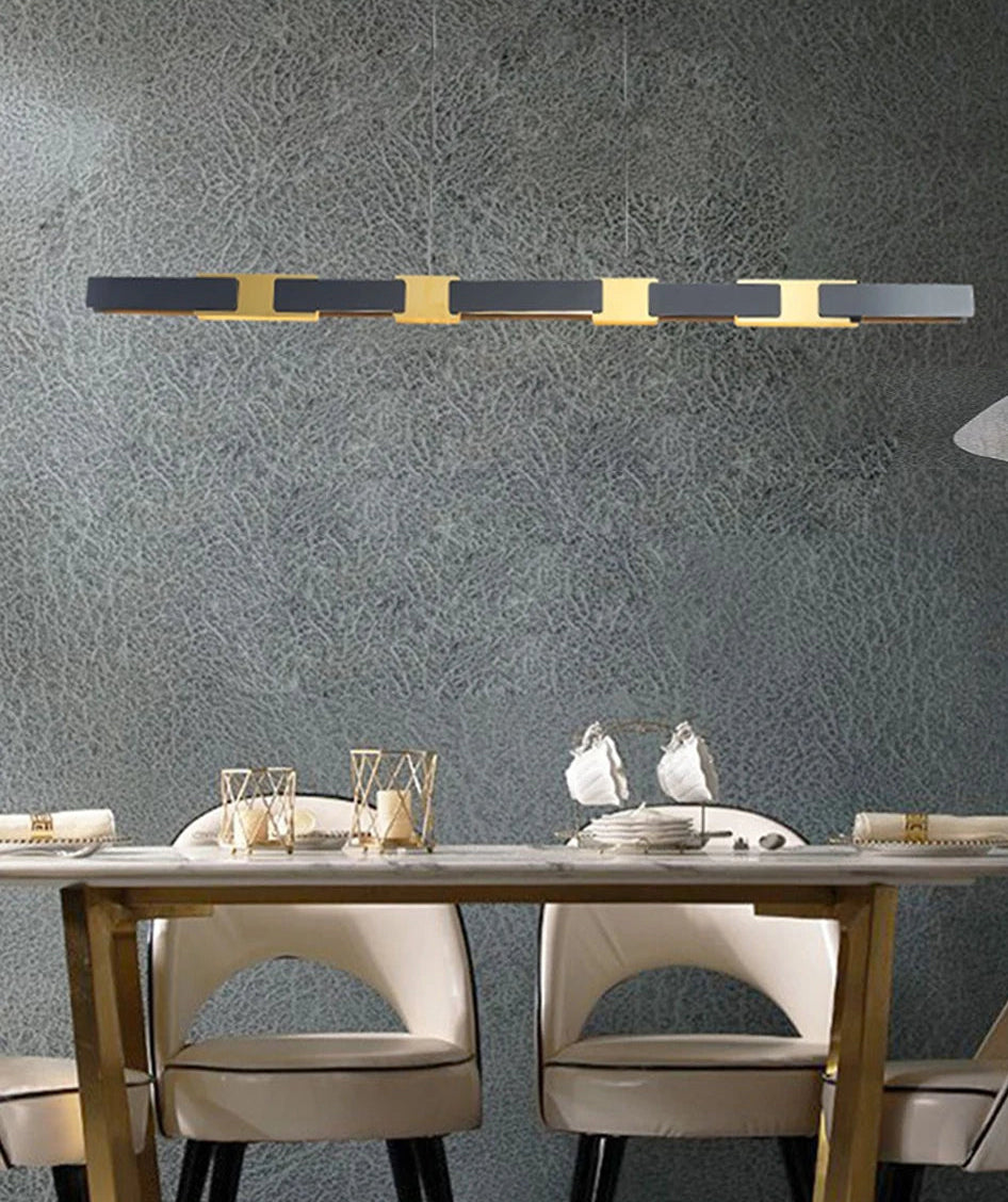 “Liglite modern pendant light with black gold finish for upscale spaces”