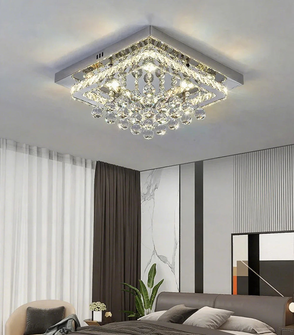 “Liglite Nordic crystal flush light for energy efficient interiors”