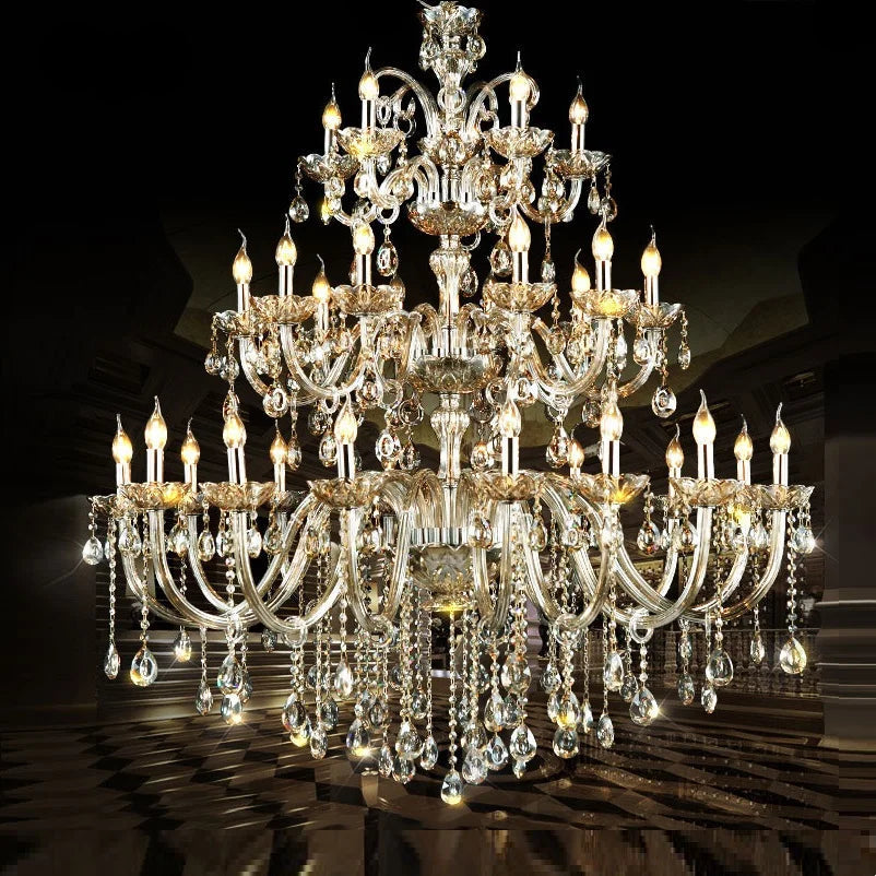 “Liglite 24/30-light statement chandelier for palatial living room”