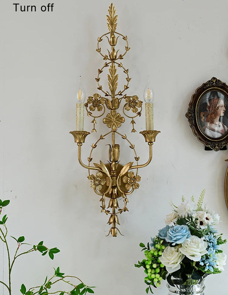 “Liglite statement gold wall sconce for classic decor”