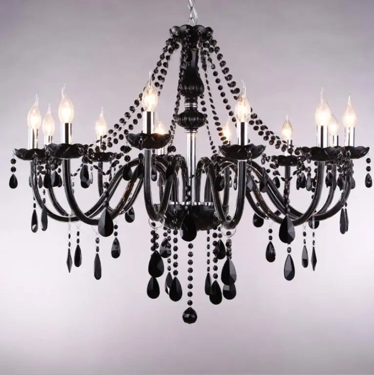 “Luxury black crystal chandelier for bedroom and lounge”