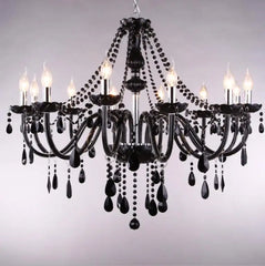 “Luxury black crystal chandelier for bedroom and lounge”