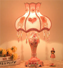 “Luxury crystal accent table lamp for bedroom or living room”