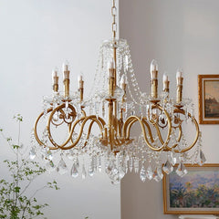 “Large crystal chandelier for staircase lobby or living room”
