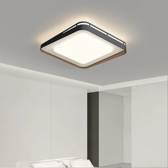 Minimalist LED ceiling light installed in a modern bedroom setting