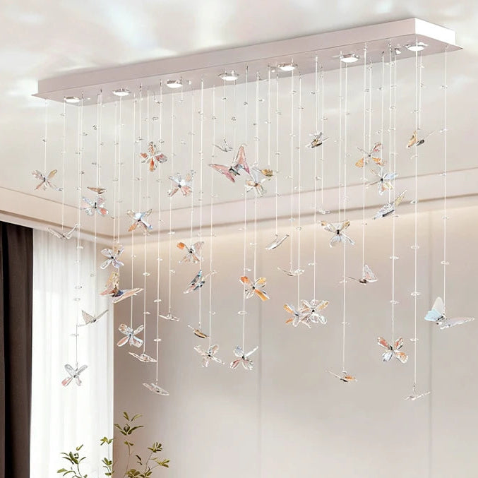 Crystal pendant light designed for kitchen and dining room ambience