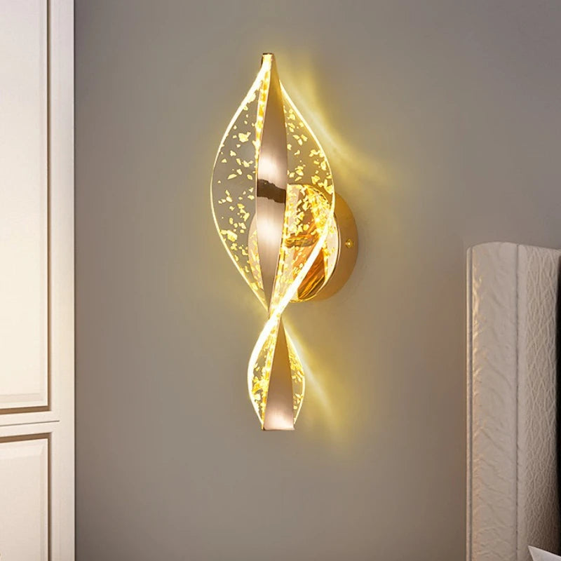 “Contemporary dimmable wall sconce with acrylic diffuser for home or hotel”