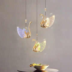 “Liglite modern swan art flush mount ceiling lamp”