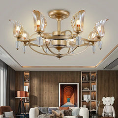 “Modern remote-controlled fan chandelier for upscale interiors”