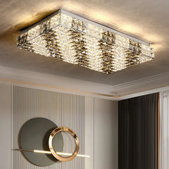 “Modern K9 crystal LED ceiling chandelier with polished finish”