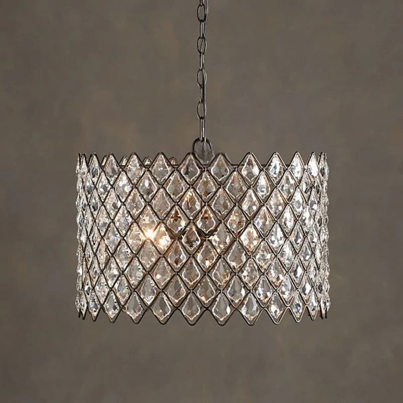 Modern crystal pendant light designed for kitchen table lighting