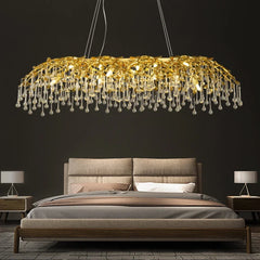 “Modern LED G9 bulb chandelier for dining room”