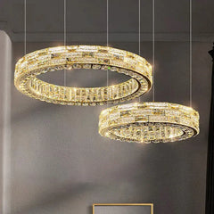 “Multi-ring modern LED chandelier for living rooms and foyers”