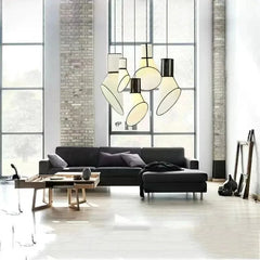 “Nordic fabric pendant light for duplex staircase and quiet living room”