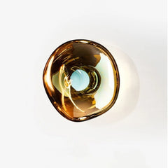  Nordic lava gold wall sconce, molten glass, LED included, 3-year warranty