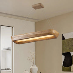 Rectangle pendant light with remote control dimming for café and restaurant interiors