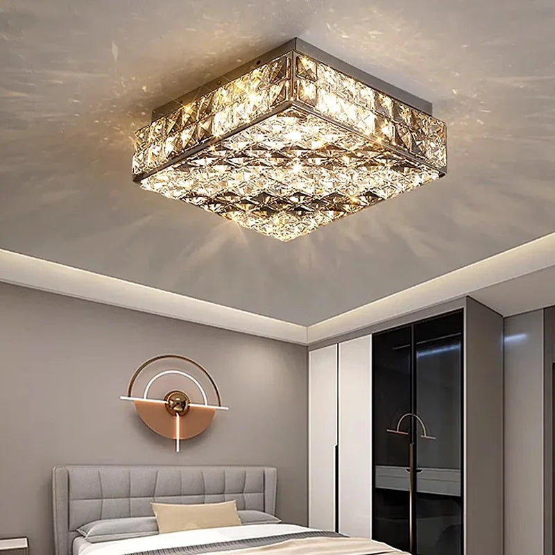 “Luxury crystal ceiling light for living and dining rooms”