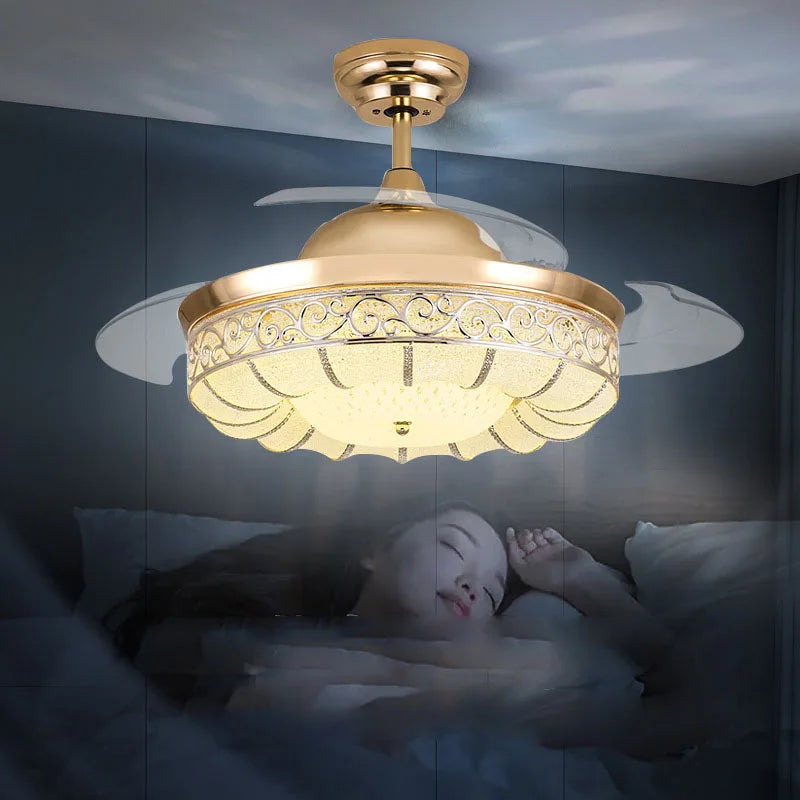 “Remote dimmable ceiling fan lamp for elegant living spaces”